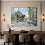 De tuin van het huis in Argenteuil (naar Monet), Natuur & Landschap schilderij aan de muur in interieur