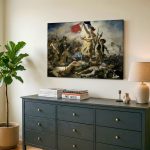 Vrijheid leidt het Volk (naar Delacroix), Mensen & Portretten schilderij aan de muur in interieur