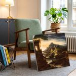 Avondlandschap met Aquaduct, Natuur & Landschap schilderij aan de muur in interieur