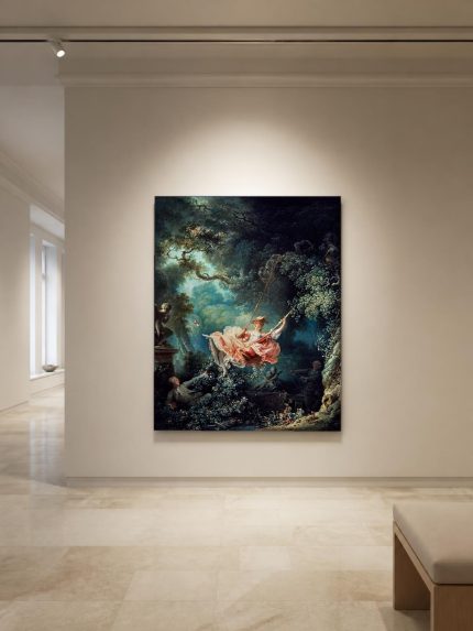 De Schommel (naar Fragonard), Mensen & Portretten schilderij aan de muur in interieur