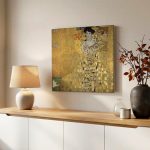 Portret van Adele (naar Klimt), Mensen & Portretten schilderij aan de muur in interieur