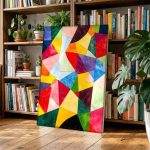 Gebroken Kleurvlakken, Abstract & Modern schilderij aan de muur in interieur