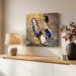 Wieken van de Wilde Eend, Dieren schilderij aan de muur in interieur