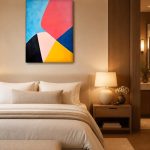 Kleurvlakken in Beweging, Abstract & Modern schilderij aan de muur in interieur