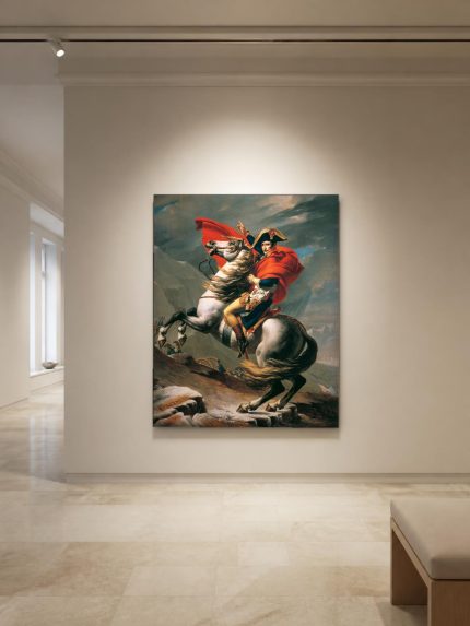 Napoleon Steekt de Alpen Over (naar David), Mensen & Portretten schilderij aan de muur in interieur
