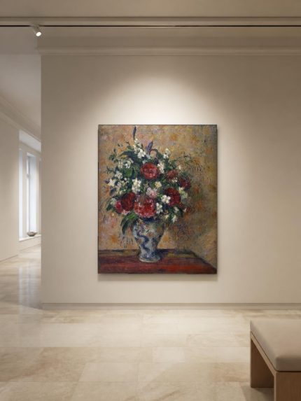 Boeket in Vaas (naar Pissarro), Bloemen & Stilleven schilderij aan de muur in interieur