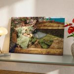Rozenblaadjes bij Zee (naar Alma-Tadema), Mensen & Portretten schilderij aan de muur in interieur