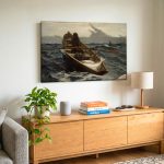 De Mistwaarschuwing, Natuur & Landschap schilderij aan de muur in interieur