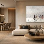 Paardenrace in de Sneeuw (naar Hienl-Merré), Dieren schilderij aan de muur in interieur
