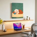 Dutje bij de koffie, Mensen & Portretten schilderij aan de muur in interieur