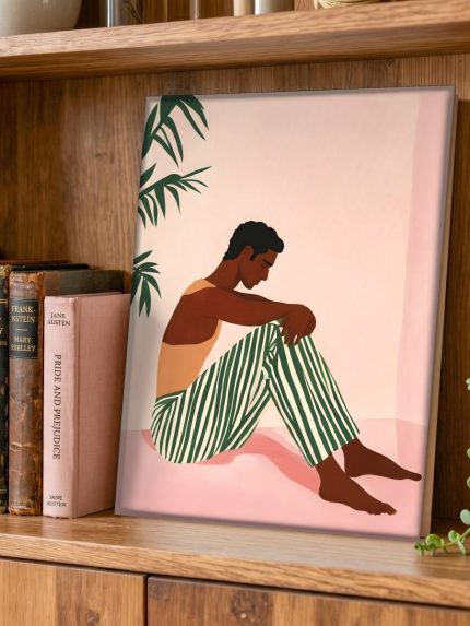 Man in Rust, Mensen & Portretten schilderij aan de muur in interieur