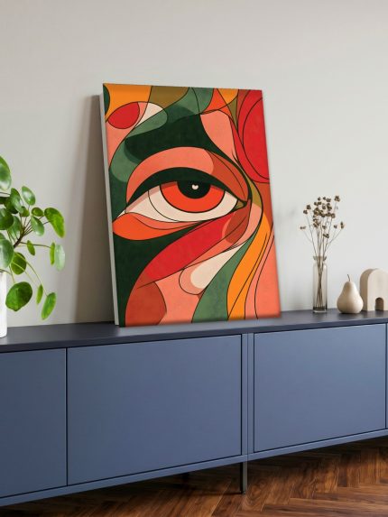 Gefragmenteerde Blik, Mensen & Portretten schilderij aan de muur in interieur
