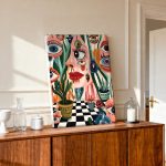 Verscholen Ogen, Mensen & Portretten schilderij aan de muur in interieur