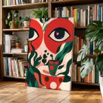 Ogen Tussen de Bladeren, Mensen & Portretten schilderij aan de muur in interieur