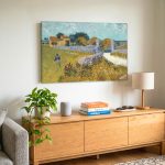 Boerderij in de Provence (naar Van Gogh), Natuur & Landschap schilderij aan de muur in interieur