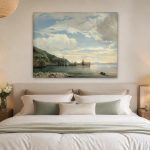 Baai van Napels (naar Turner), Natuur & Landschap schilderij aan de muur in interieur