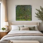 Perenboom (naar Klimt), Natuur & Landschap schilderij aan de muur in interieur