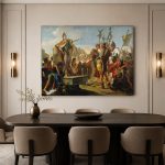 Koningin Zenobia voor haar leger, Mensen & Portretten schilderij aan de muur in interieur