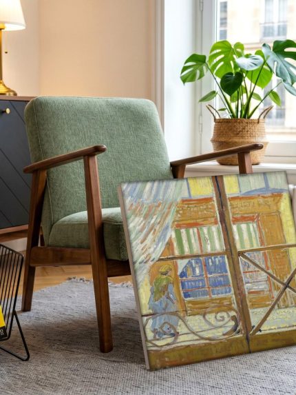 Slagerswinkel (naar Van Gogh), Steden & Skylines schilderij aan de muur in interieur
