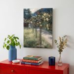 Rozentuin in Bloei, Bloemen & Stilleven schilderij aan de muur in interieur