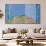 De Slaapkamer (naar Van Gogh), Abstract & Modern schilderij aan de muur in interieur