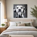 Dalmatiër met Waakzame Blik, Dieren schilderij aan de muur in interieur