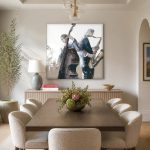 Jazzduo in Beweging, Mensen & Portretten schilderij aan de muur in interieur