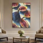 Opengesneden vijgen in ochtendlicht, Bloemen & Stilleven schilderij aan de muur in interieur