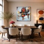 Vleugel in Kleurrijk Licht, Mensen & Portretten schilderij aan de muur in interieur