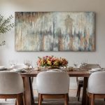 Verweerde Structuur, Abstract & Modern schilderij aan de muur in interieur