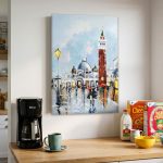 Regenachtige middag op San Marco, Steden & Skylines schilderij aan de muur in interieur
