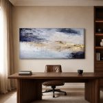 Gouden Waas, Abstract & Modern schilderij aan de muur in interieur