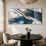 Diagonale Storm, Abstract & Modern schilderij aan de muur in interieur