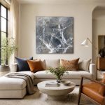 Betonnen Herinnering, Abstract & Modern schilderij aan de muur in interieur
