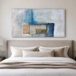 Verstilde Vlakken, Abstract & Modern schilderij aan de muur in interieur