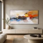 Gloed in Beweging, Abstract & Modern schilderij aan de muur in interieur