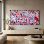 Verweven Ritme, Abstract & Modern schilderij aan de muur in interieur