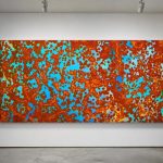 Roestige Textuur, Abstract & Modern schilderij aan de muur in interieur