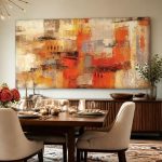 Verzengend, Abstract & Modern schilderij aan de muur in interieur