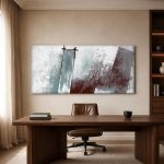 Verticale Stilte, Abstract & Modern schilderij aan de muur in interieur