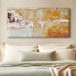 Verweerde Lagen, Abstract & Modern schilderij aan de muur in interieur