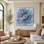 Kristallen Zonnebarst, Abstract & Modern schilderij aan de muur in interieur